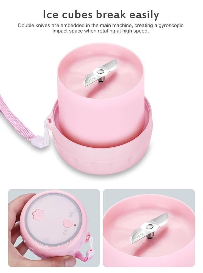 LICUADORA PORTATIL DE LUJO COLOR ROSADO