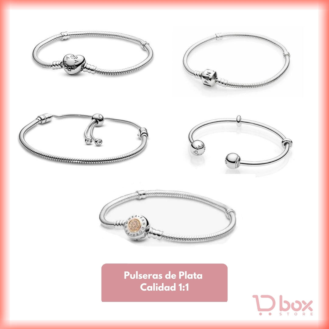  Pulsera Flexible Plata Talla 15 a 20